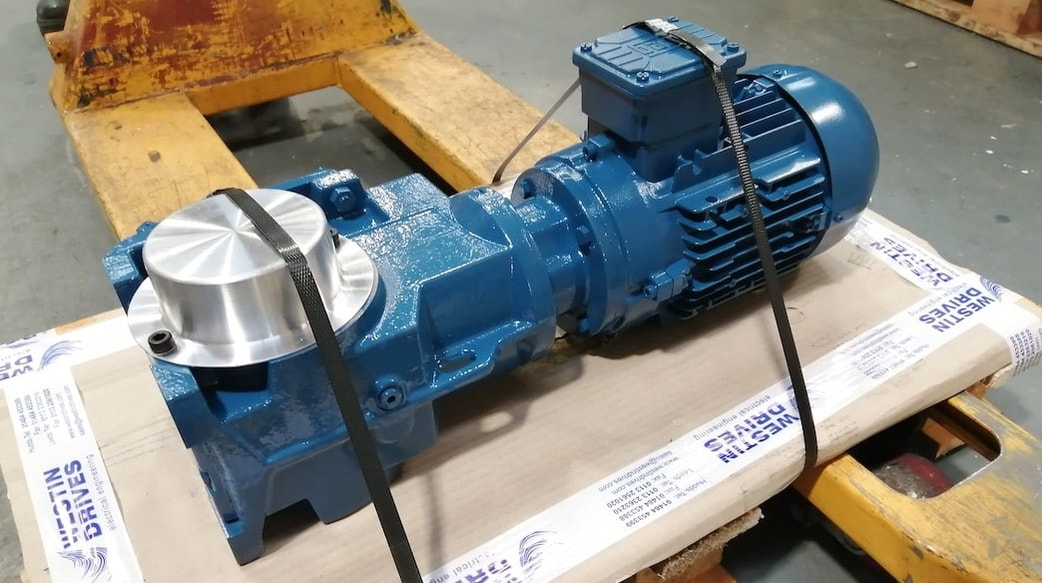 The finished Radicon geared motor ready for dispatch