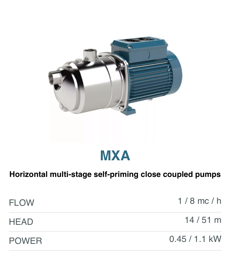 Calpeda MXA help-priming pump