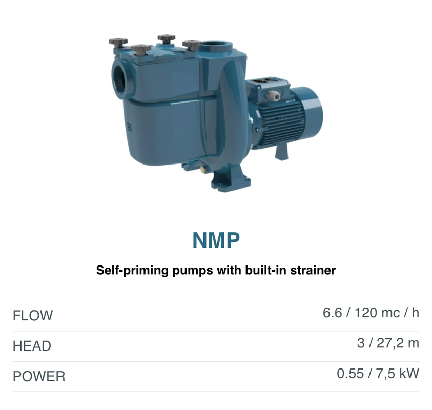 Calpeda NMP self-priming pumps