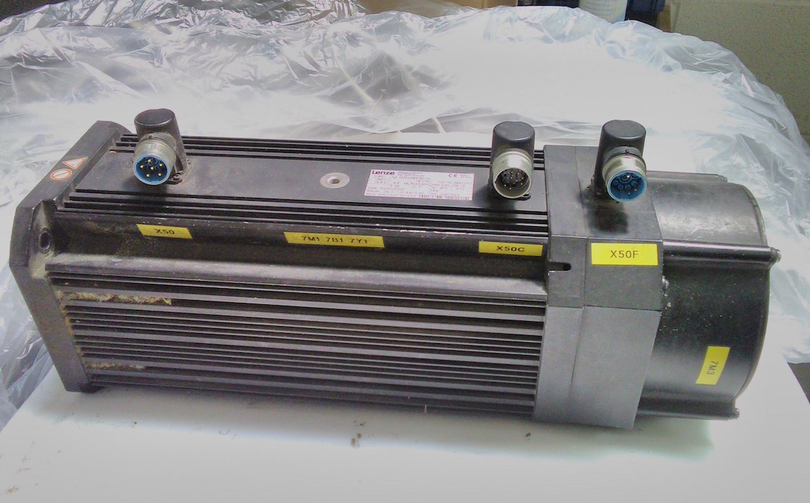 A customer's servo motor after repair by our engineers