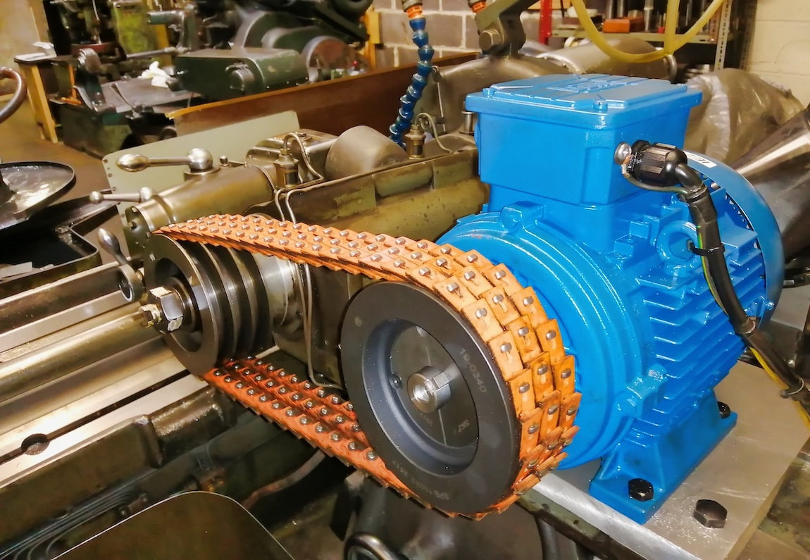 The repaired spindle motor on Westin engineering's three grinding machine